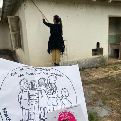 Pared para mural casa refugio